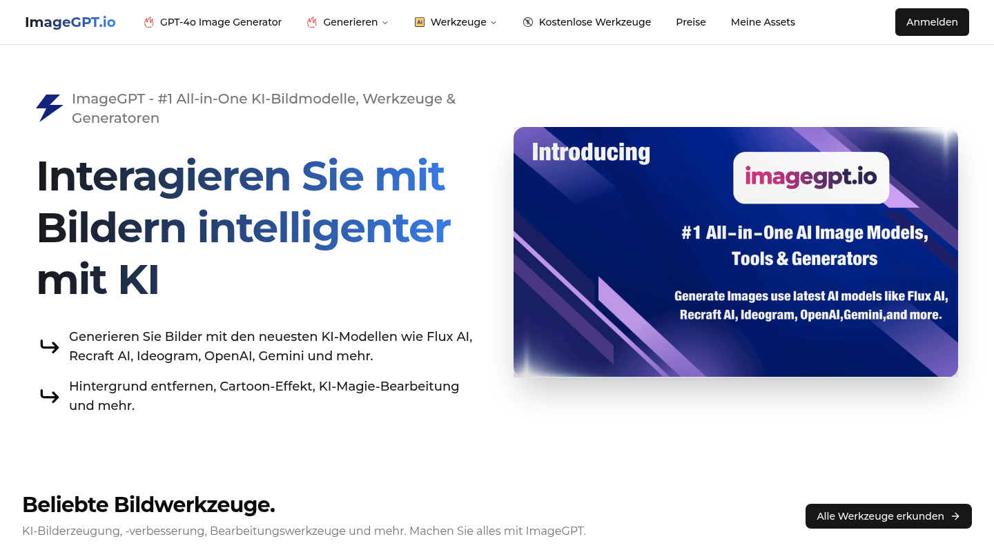 ImageGPT screenshot and logo