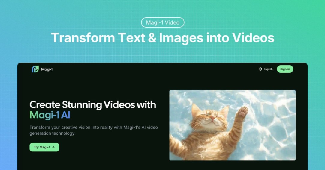 Magi-1 Video screenshot and logo